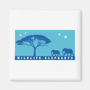 Elefanten der Wildtiere Magnet