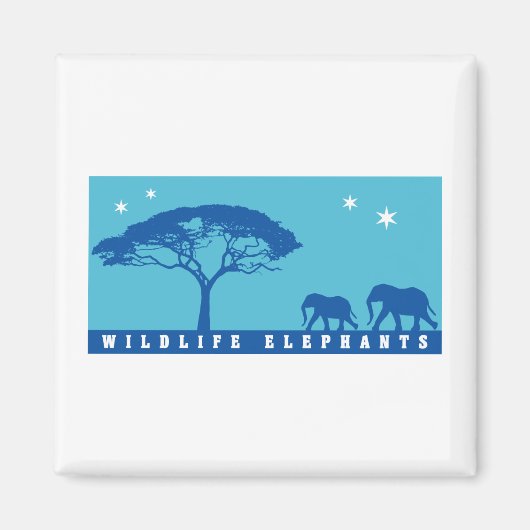 Elefanten der Wildtiere Magnet (Vorne)