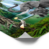 ELEFANTEN DES REGENWALDES POSTER (Ecke)