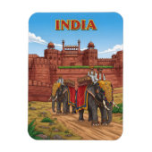 Elefanten, die Fahrer mitführen Magnet (Vertikal)