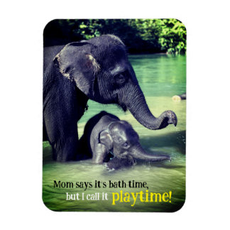 Elefanten, die im Fluss baden Magnet