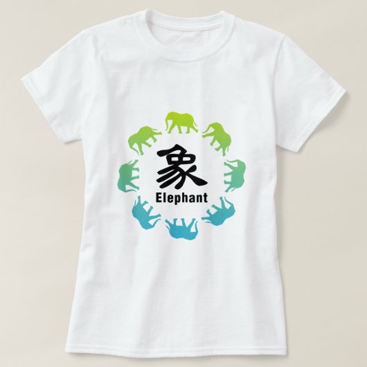 Elefanten, die im Kreis gehen T-Shirt (Design vorne)