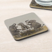 Elefanten, die Tee-Party haben Getränkeuntersetzer (Linke Seite)