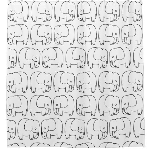Elefanten Duschvorhang (Vorderseite)