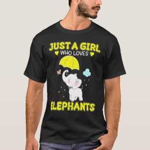 Elefanten Elephant nur ein Mädchen, das Lieben T-Shirt