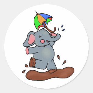 Elefanten erhalten Big Dirty Feet Stickers