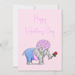 Elefanten Frohen Valentinstag Feiertagskarte
