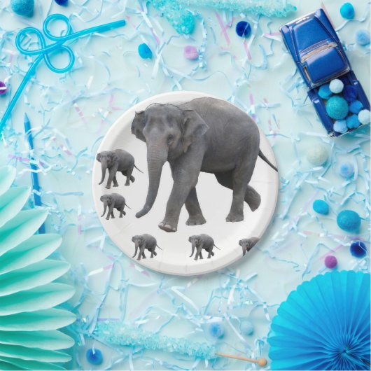 Elefanten für Papiere Pappteller (Party)