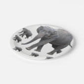 Elefanten für Papiere Pappteller (Schrägansicht)