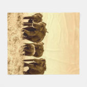Elefanten gehen Fleece Blanket (Vorderseite (Horizontal))