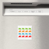 Elefanten gehen Muster Magnet (In Situ (Geschirrspüler))