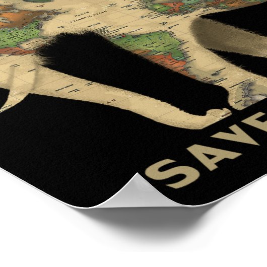 Elefanten gerettet poster (Ecke)