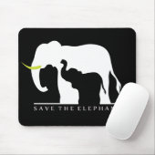 Elefanten gerettet (schwarz) mousepad (Mit Mouse)