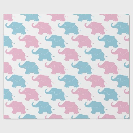Elefanten Geschenkpapier (Flach)