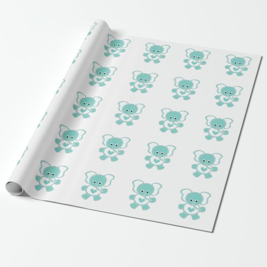 Elefanten Geschenkpapier (Ungerollt)
