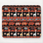 Elefanten & Giraffen Mousepad (Vorne)