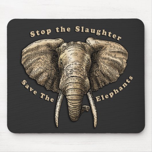 Elefanten-Grafik gerettet Mousepad (Vorne)