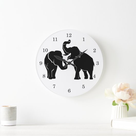 Elefanten Große Wanduhr (Zuhause)