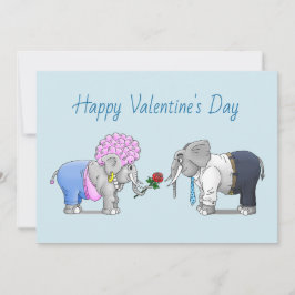 Elefanten Happy Valentines Day Feiertagskarte