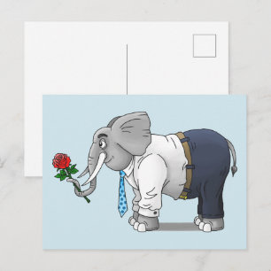 Elefanten Happy Valentines Day Feiertagspostkarte