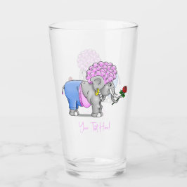 Elefanten Happy Valentines Day Glas