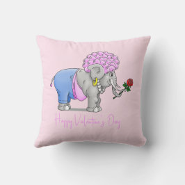 Elefanten Happy Valentines Day Kissen