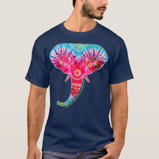Elefanten Henna Liebe Calm Gefärbte Krawatte Liebe T-Shirt