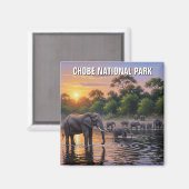 Elefanten im Chobe-Nationalpark Botswana Magnet (Vorderseite/Rückseite)