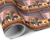 Elefanten im Gewitter Geschenkpapier (Rolleneckpunkt)