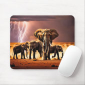 Elefanten im Gewitter Mousepad (Mit Mouse)