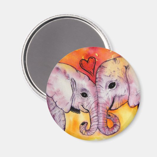 Elefanten im Magnet der Liebe (Vorderseite/Rückseite)