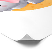 Elefanten im Moon Kinderzimmer Decor Poster schlaf (Ecke)