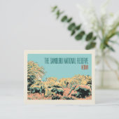 Elefanten im Nationalreservat Samburu, Kenia Postkarte (Stehend Vorderseite)