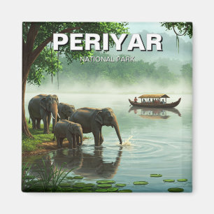 Elefanten im Periyar Nationalpark Indien Reisen Magnet