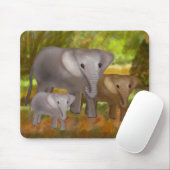 Elefanten im Regenwald Mousepad (Mit Mouse)