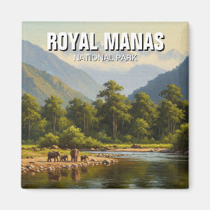 Elefanten im Royal Manas Nationalpark Magnet
