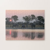 ELEFANTEN IM SUNSET-Puzzle Puzzle (Horizontal)