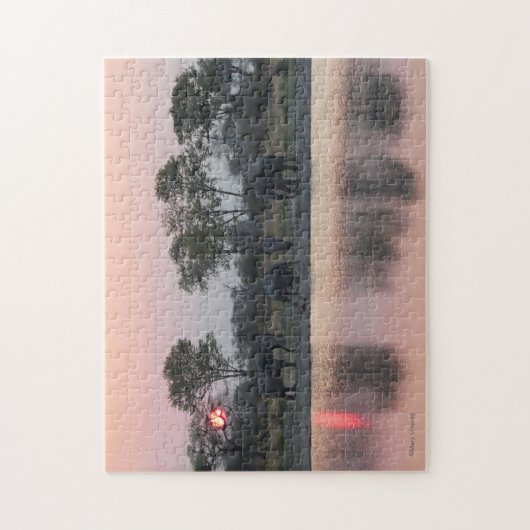 ELEFANTEN IM SUNSET-Puzzle Puzzle (Vertikal)