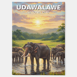 Elefanten im Udawalawe-Nationalpark in Sri Lanka Magnet