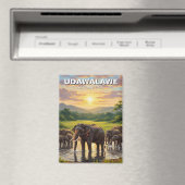 Elefanten im Udawalawe-Nationalpark in Sri Lanka Magnet (In Situ (Geschirrspüler))