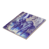 Elefanten im Wasser Fliese (Seite)