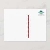 Elefanten in blau Danke Postkarte (Rückseite)