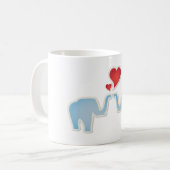 Elefanten in der Liebe Kaffeetasse (Vorderseite Links)