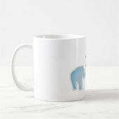 Elefanten in der Liebe Kaffeetasse (Links)