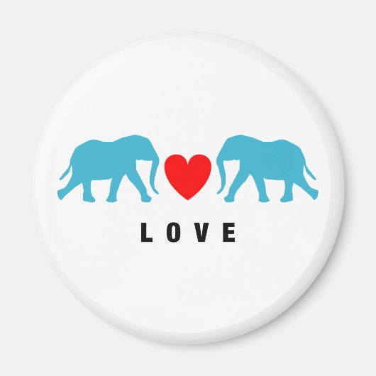Elefanten in der Liebe Magnet (Vorne)