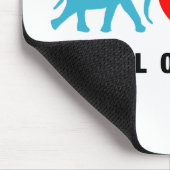 Elefanten in der Liebe Mousepad (Ecke)