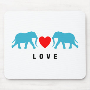 Elefanten in der Liebe Mousepad