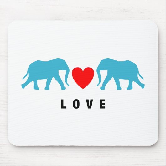 Elefanten in der Liebe Mousepad (Vorne)