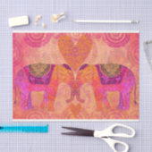 Elefanten in der Liebe Seidenpapier (Handwerk)
