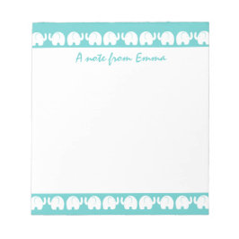 Elefanten in einer Reihe Notizblock